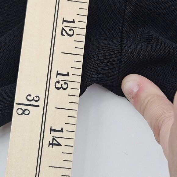 Misook Acrylic Knit Straight Leg Pants Black Women’s Size S High Rise Minimalist - Picture 7 of 9